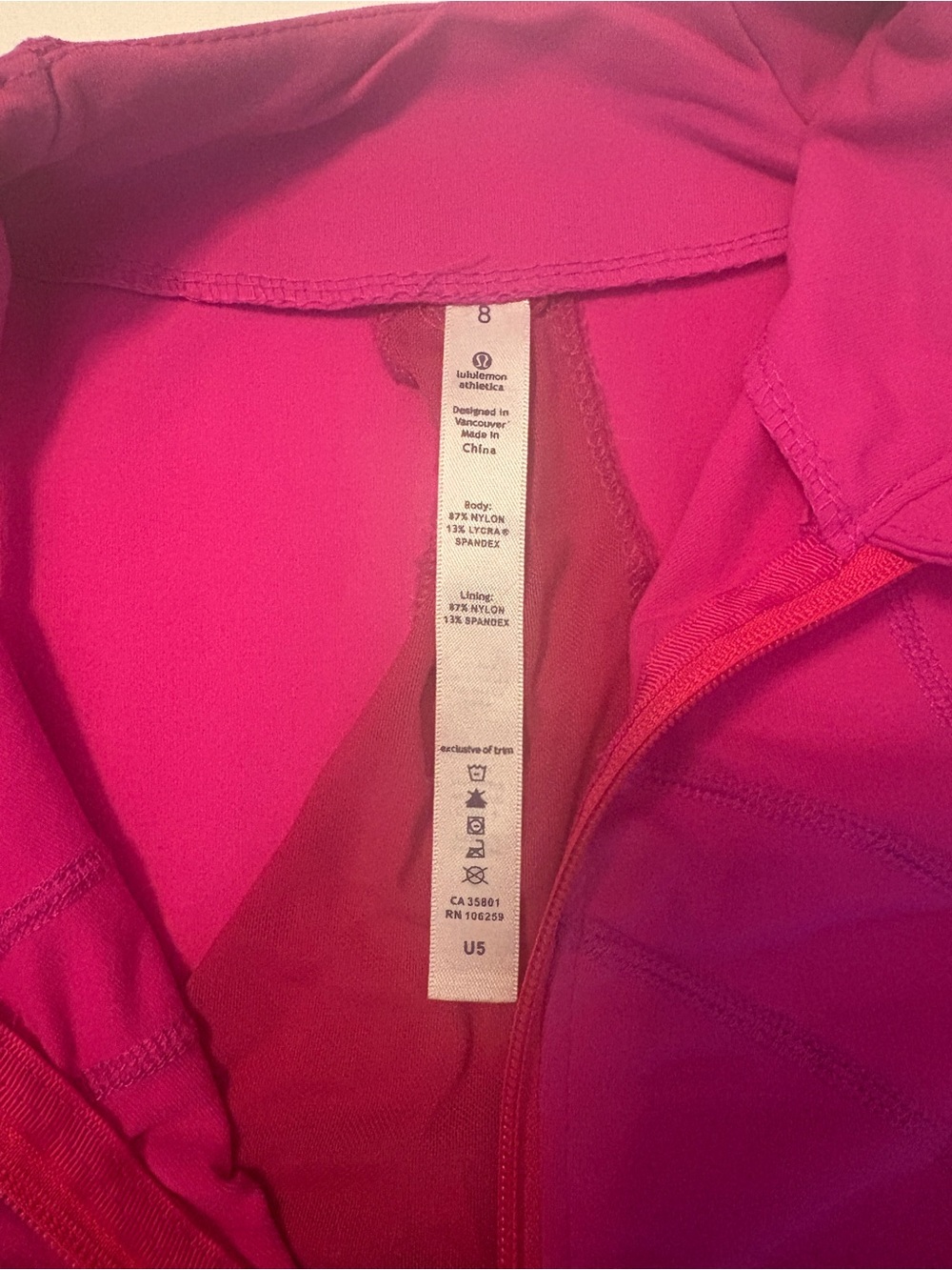 Lululemon Define Fitted Pink Full-Zip Jacket, size 8 - Picture 3 of 6